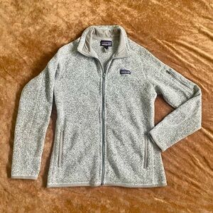 Patagonia Women’s Better Sweater Fleece Jacket in Birch White (heather grey), M